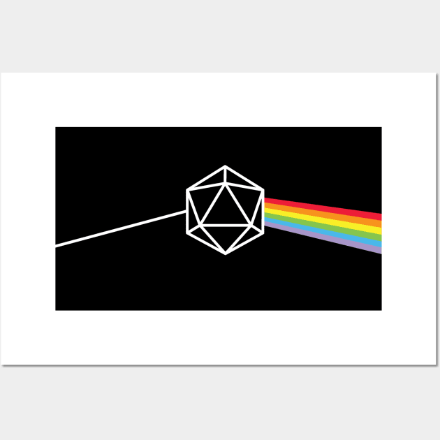 Dark Side of the Moon D20 Wall Art by OfficialTeeDreams